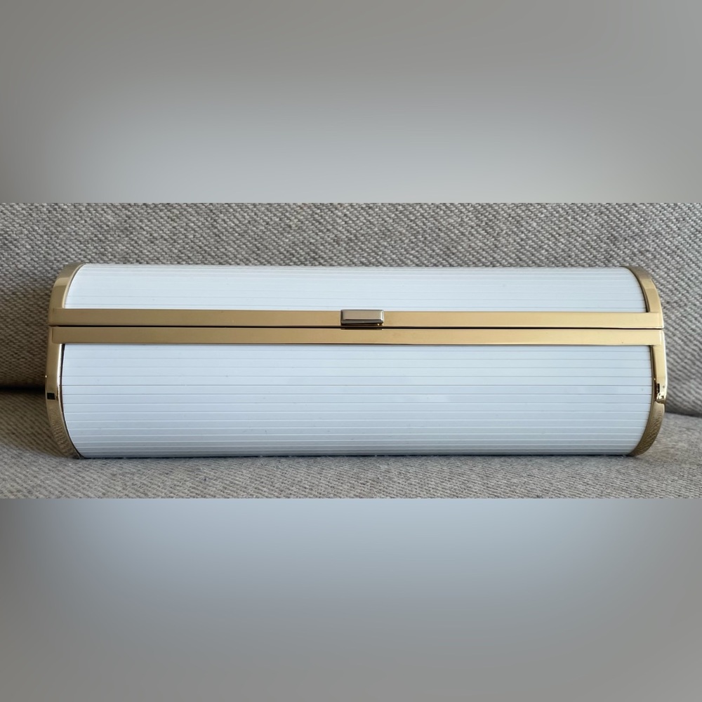 Jimmy Choo White Cylinder Acrylic Evening Clutch Bag - Picture 1 of 10